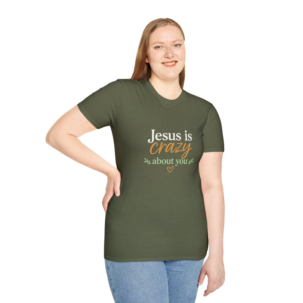 Jesus is Crazy about You T-Shirt | Christian Faith Tee, Inspirational Scripture Shirt